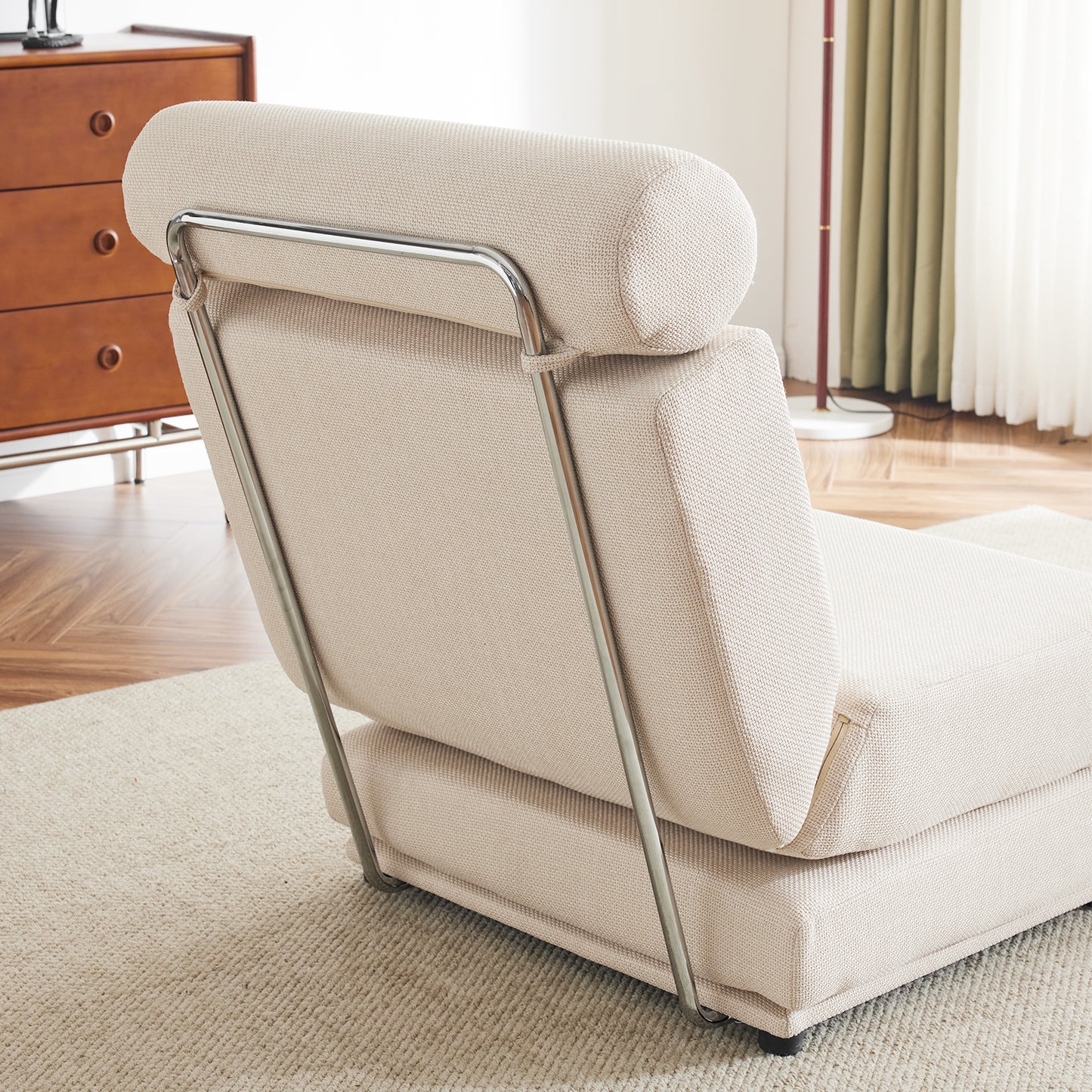 Canapé-lit blanc simple pliable avec oreiller