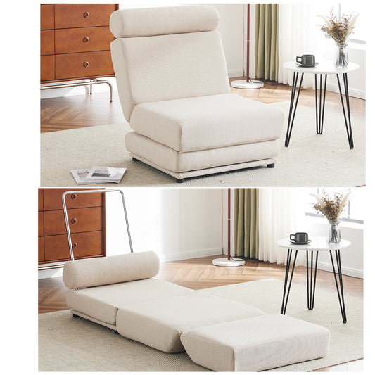 Canapé-lit blanc simple pliable avec oreiller