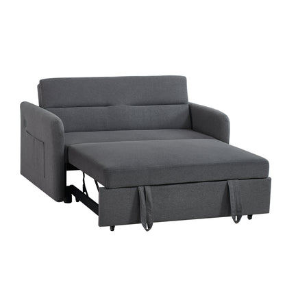 Canapé-lit Twins en tissu gris