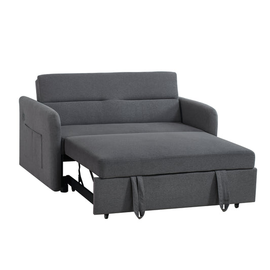 Canapé-lit Twins en tissu gris