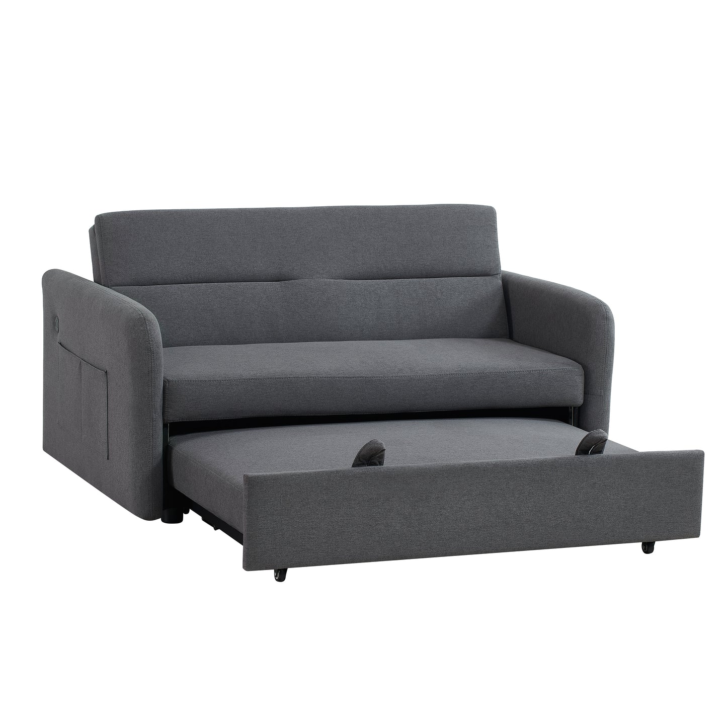 Canapé-lit Twins en tissu gris