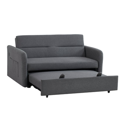 Canapé-lit Twins en tissu gris