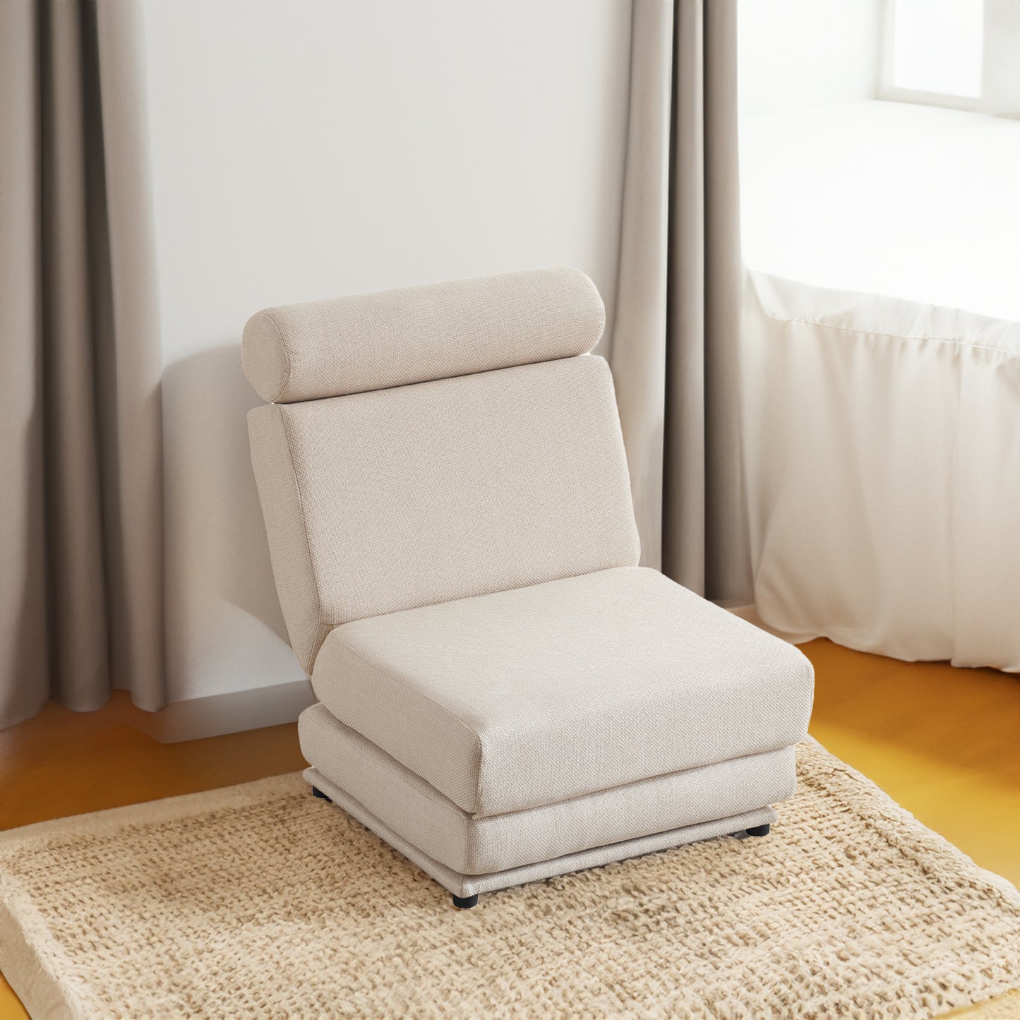 Canapé-lit blanc simple pliable avec oreiller