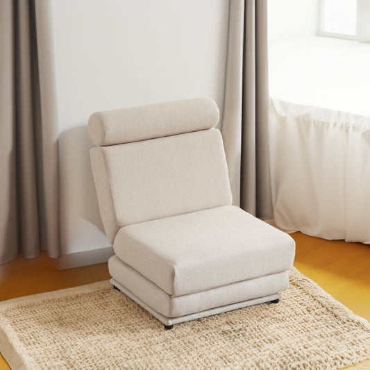 Canapé-lit blanc simple pliable avec oreiller