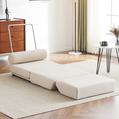 Canapé-lit blanc simple pliable avec oreiller
